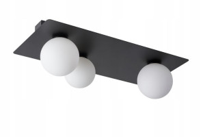 Lampa Czarny Plafon Argon 3 Klosze Prostokąt Sigma