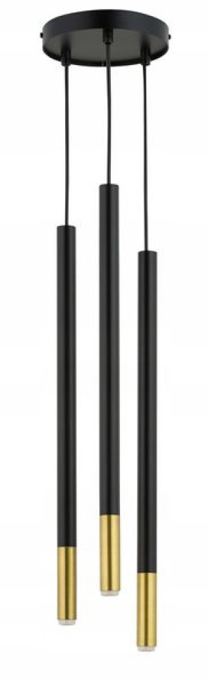 Lampa Wisząca Czarno-Złota Stylowa Sopel Due Sigma