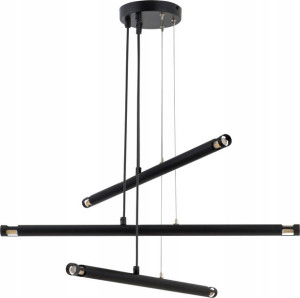 Lampa Wisząca Nowoczesna 3Xczarna Tuba 6Xg9 Melody