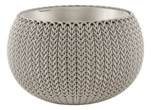 Doniczka COZIES KNIT - S - piaskowa