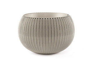 Doniczka COZIES KNIT - piaskowa