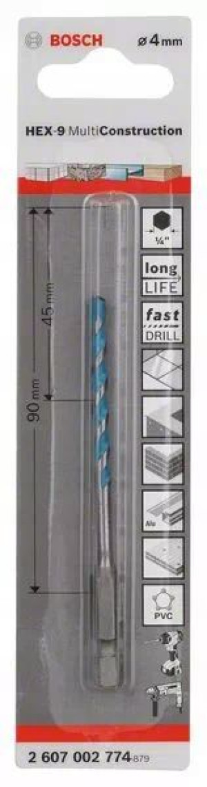 Bosch Wiertło Multiconstruction Hex-9 4x45/90mm