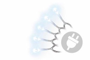 Świąteczny LED łańcuch - 18 m, 200 LED, zimna biel