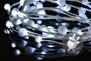 Świąteczne oświetlenie LED – płatki śniegu – 48 LED, ciepły biały