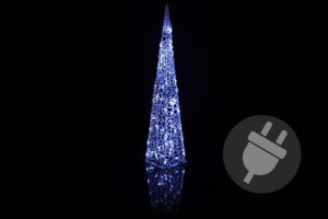 Świąteczna akrylowa piramida 90 cm - zimna biel, do kontaktu