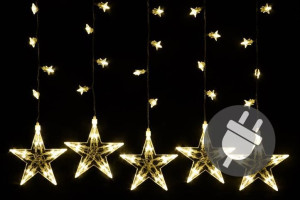 Świąteczna dekoracja - świecące gwiazdki, 100 diod LED