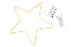 Świąteczne oświetlenie - gwiazda neonowa,120 LED,ciepła biel