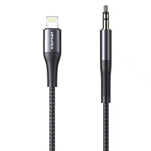 Adapter AWEI CL-116L Lightning/Jack 3.5 czarny/black