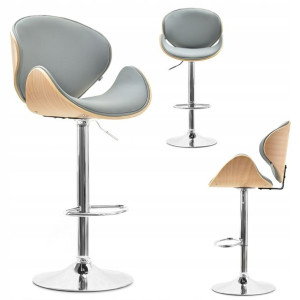 Designerski Hoker Barowy Nr 54 Do Wyspy Buk Szary
