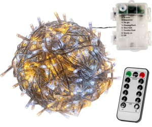 VOLTRONIC Świąteczny łańcuch 10 m, 100 LED, ciepła / zimna