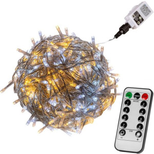 VOLTRONIC Świąteczny łańcuch 100 LED, biała ciepła i zimna
