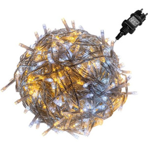 VOLTRONIC Świąteczny łańcuch 5m, 50LED, biała ciepła i zimna