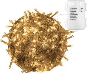 Świąteczne LED oświetlene-5m,50LED, biała ciepła, na baterie