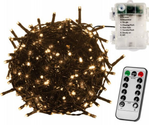 Świąteczny łańcuch 200 LED, 20 m, biała ciepła, na baterie