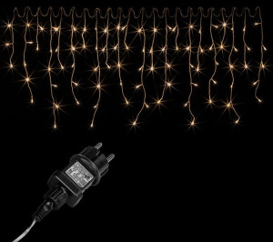 Świąteczny deszcz świetlny - 10 m, 400 LED, ciepła biel