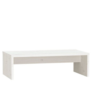 Podstawka na monitor, biała, 50x27x15 cm, lite drewno sosnowe