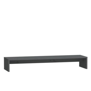 Podstawka na monitor, szara, 100x27x15, lite drewno sosnowe