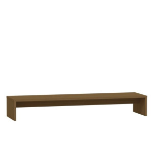 Podstawka na monitor, brązowa 100x27x15 cm, lite drewno sosnowe