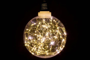 Świąteczna dekoracja - żarówka, 80 LED, ciepła biel