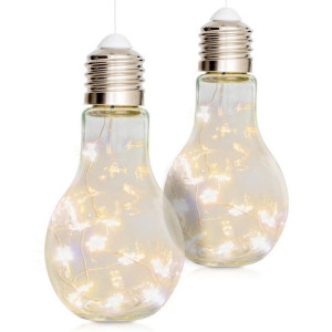 Żarówka dekoracyjna świąteczna, zestaw 2, 10 diod LED, ciepł