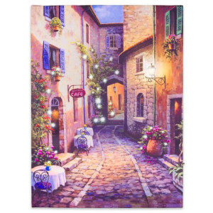 Obraz stare miasto, 31 diod LED, 30 x 40 cm