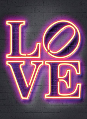 Fototapeta Flizelinowa Napis Love Neon 192x260