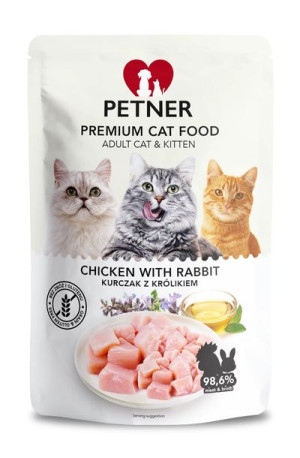 Petner Premium Cat Chicken with Rabbit saszetka 85 g
