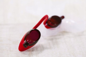 Okulary do opalania solarium Flexivision czerwone