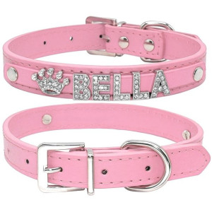 Personalizowana obroża z diamencikami dla psa. M