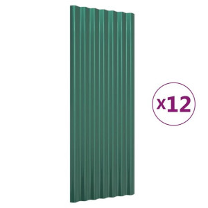 Panele dachowe, 12 szt., malowana proszkowo stal, 100x36 cm