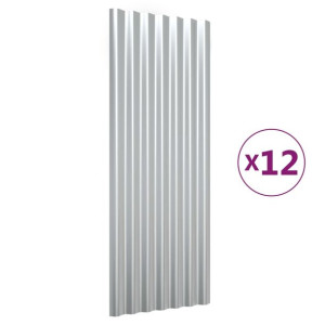 Panele dachowe, 12 szt., malowana proszkowo stal, 100x36 cm