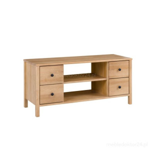 Stolik drewniany RTV 118 PRESTIGE, kolor dębowy, 54x188x45 cm