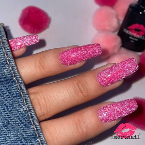 RJ 8053 Smartnail Flash Lakier hybrydowy Disco Gel 6ml 6g RÓŻOWY BROKATOWY