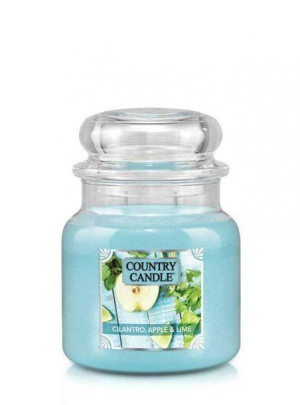 Country Candle Średnia świeca zapachowa z dwoma knotami Cilantro Apple & Li