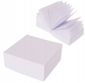 Notes Kostka Biała Klejona 8,5x8,5 Karteczki