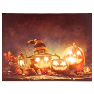 Podświetlany obraz Happy Halloween - 8 diod LED, 30 x 40 cm