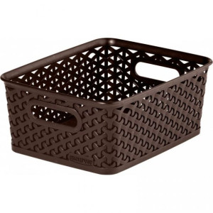 Koszyk Polyratan STYLE BOX S - ciemny brązowa CURVER