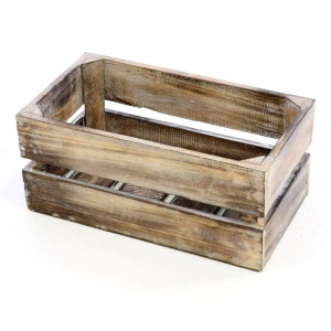 Skrzynia DIVERO Vintage, brązowa opalona 42 cm x 23 cm