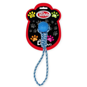 Dog Life Style Piłka na Sznurze do Przeciągania Niebieska o Zapachu Mięty 4