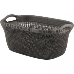Kosz na czystą pościel KNIT - 47L - brązowy CURVER