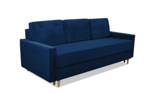 Niebieska Kanapa OSLO skandynawska sofa wersalka rozkładana