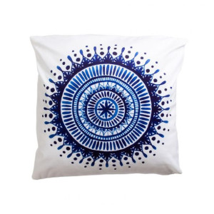 Poduszka dekoracyjna BLUE koło - 45x45 cm