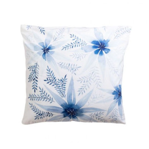Poduszka dekoracyjna BLUE liście - 45x45 cm