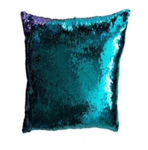 Poszewka z cekinami MAGIC 40 x 40 cm - turkus / fiolet
