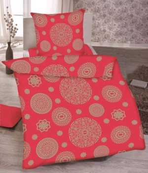 Pościel Mandala bordowa 100% bawełna