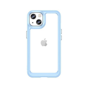Etui Outer Braders sztywny pokrowiec z żelową ramką do iPhone 13 niebieski