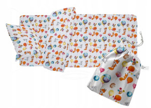 ZESTAW Pościel 80x220 +40x60 do PRZEDSZKOLA +worek