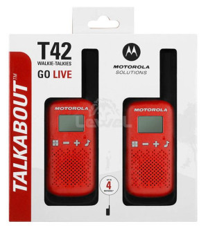 Radiotelefony Motorola T42 krótkofalówki czerwone