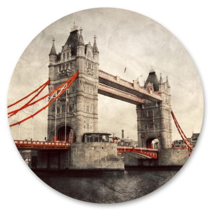 Fototapeta w Kole Most TOWER BRIDGE Architektura Dekor Styl Retro 100x100cm