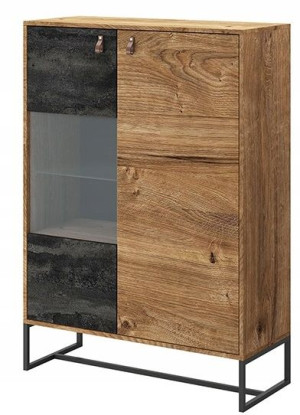 Witryna niska 133 cm DRAKO LOFT INDUSTRIAL